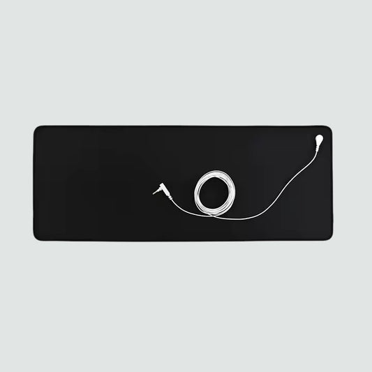 Tapis grounding pour une reconnexion quotidienne à la terre, avec cordon de 4m50 et adaptateur prise inclus.