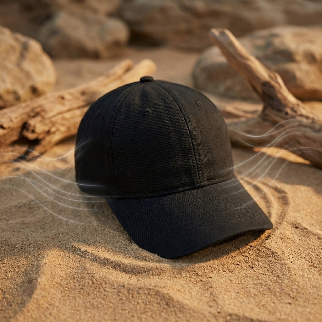 Casquette anti ondes noire conçue pour protéger la tête des ondes électromagnétiques et du rayonnement EMF