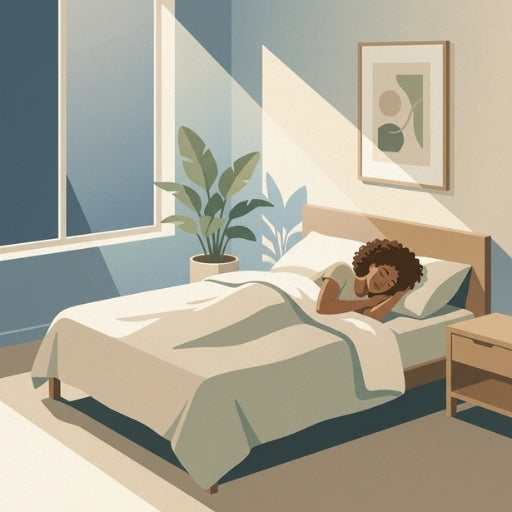 Lit équipé de grounding dans une chambre moderne favorisant un sommeil réparateur et profond
