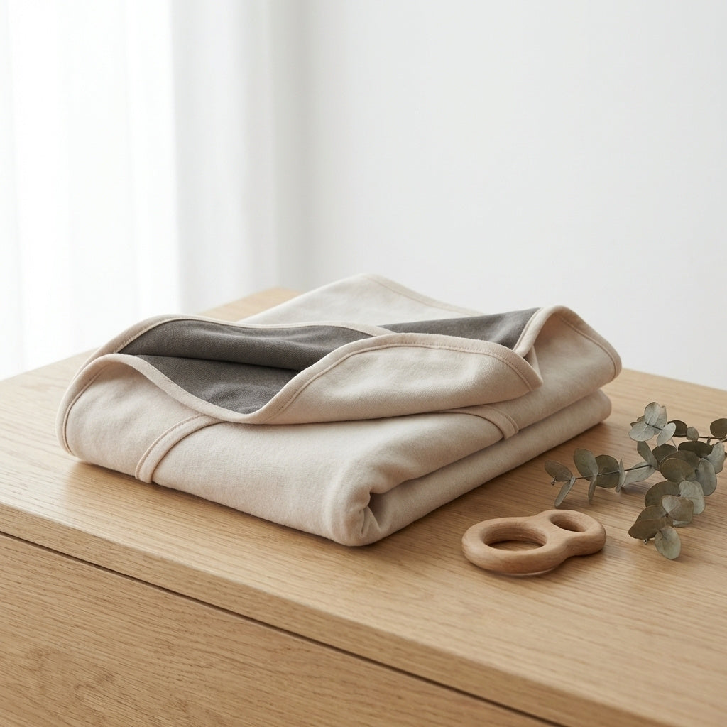 Plaid anti ondes plié offrant une protection contre les rayonnements électromagnétiques à la maison