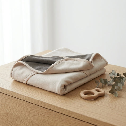 Plaid anti ondes plié offrant une protection contre les rayonnements électromagnétiques à la maison