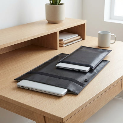 Pochettes anti ondes protégeant ordinateur portable et téléphone contre les ondes électromagnétiques et le piratage RFID