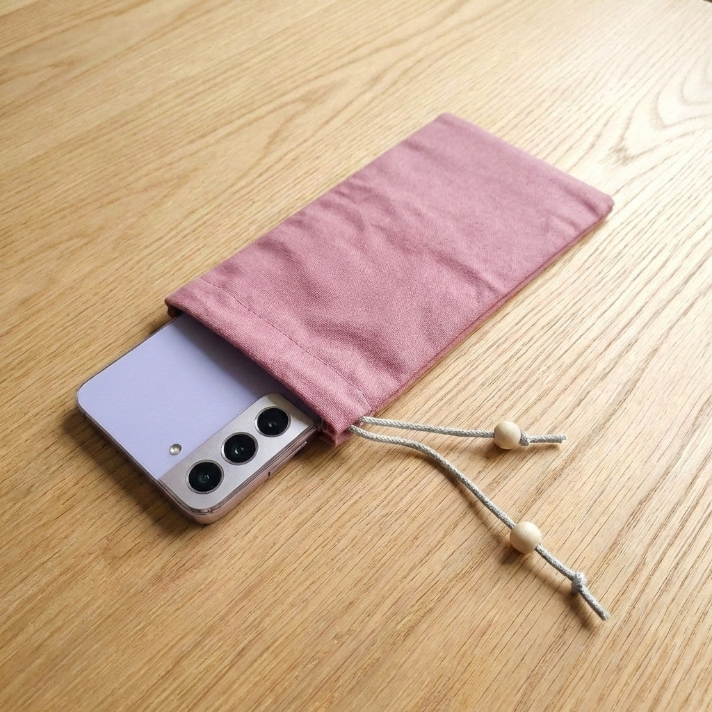 Pochette téléphone anti ondes rose pour protéger un smartphone des ondes électromagnétiques