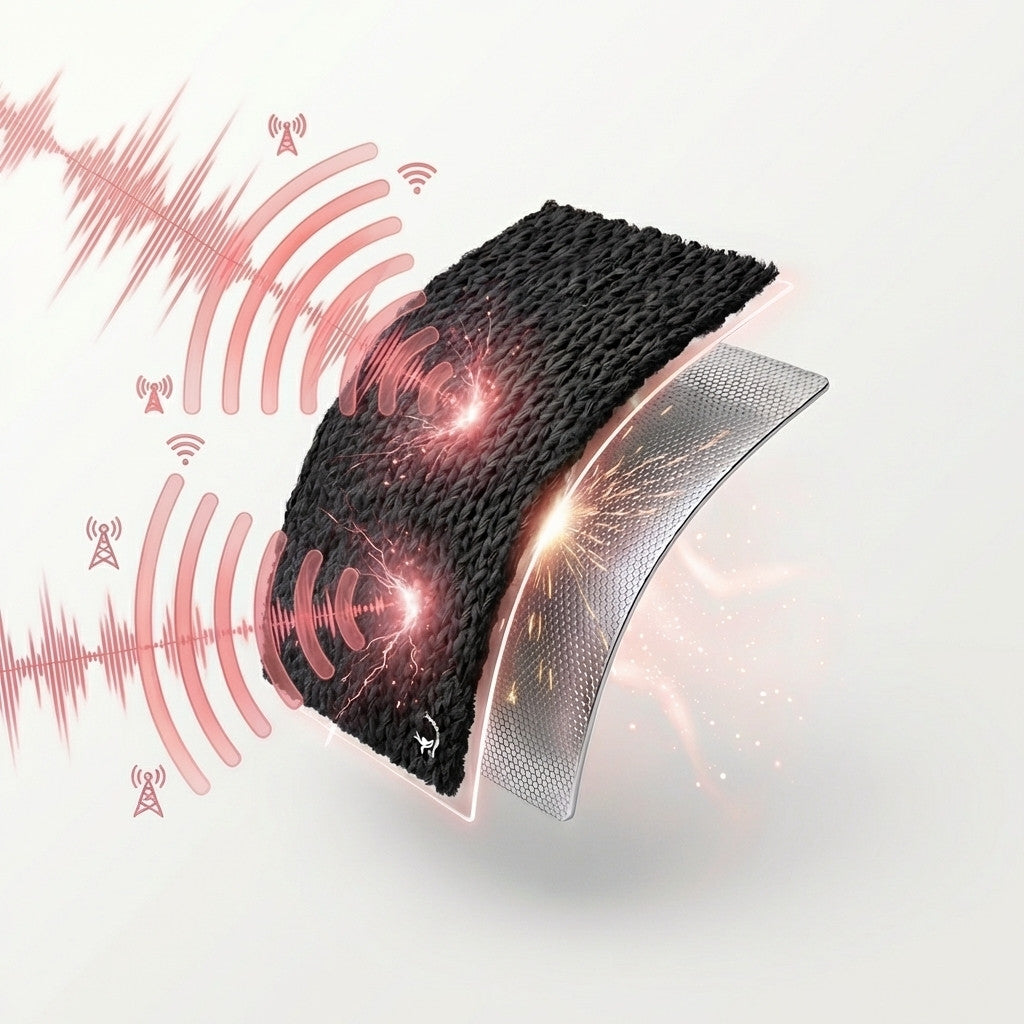 Tissu technique utilisé dans une casquette anti ondes pour bloquer les rayonnements électromagnétiques